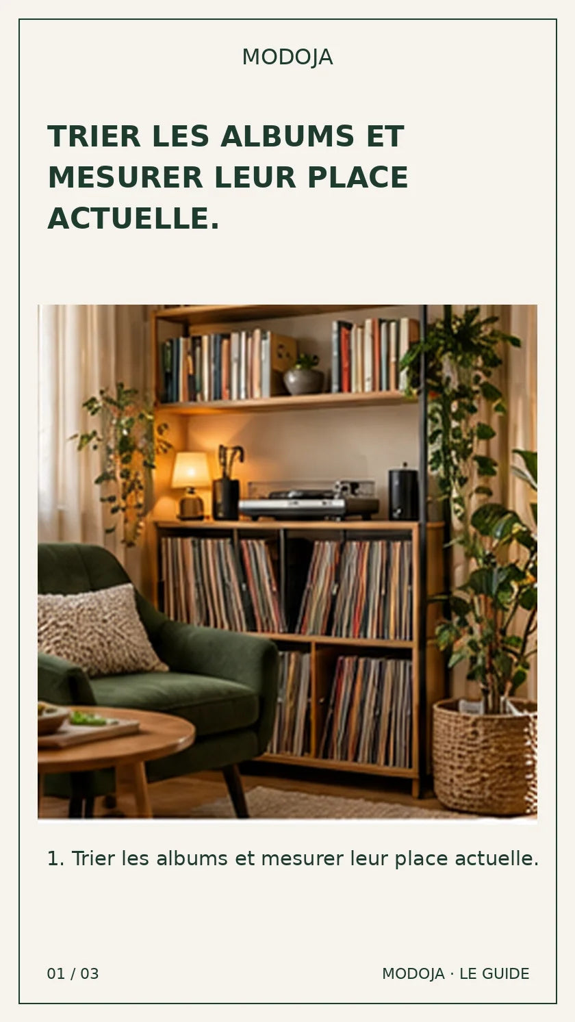 rangement vinyles petit salon : guide MODOJA