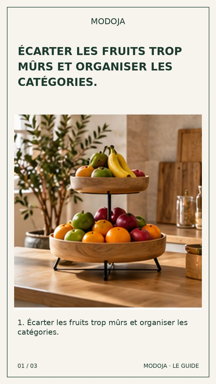 corbeille à fruits 2 niveaux petite cuisine : guide MODOJA