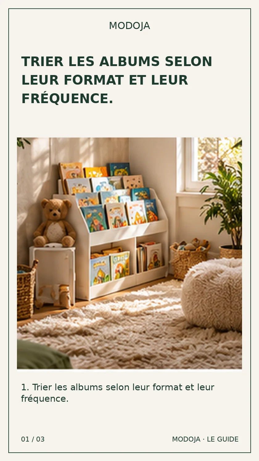 bibliothèque enfant poches tissu rangement livres : guide MODOJA