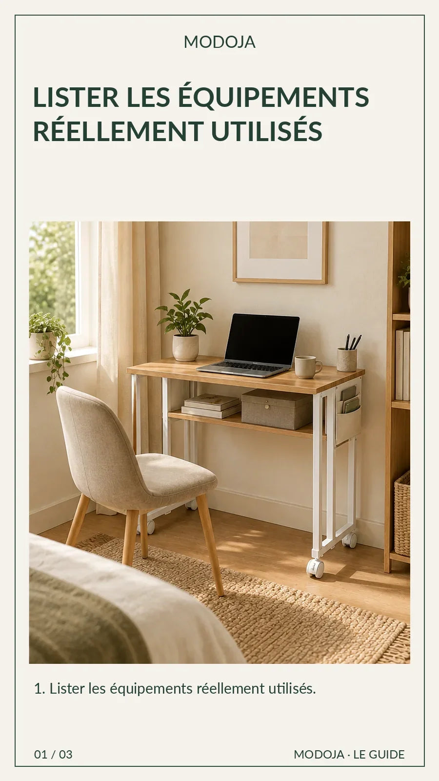 Lister les équipements réellement utilisés — conseil 1 pour bureau gaming LED petite chambre largeur 120 cm