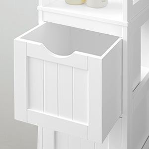 Colonne de salle de bain avec 3 niches et 2 tiroirs