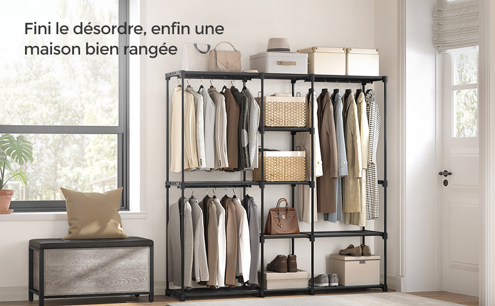 Dressing ouvert modulable 182 × 43 × 182 cm