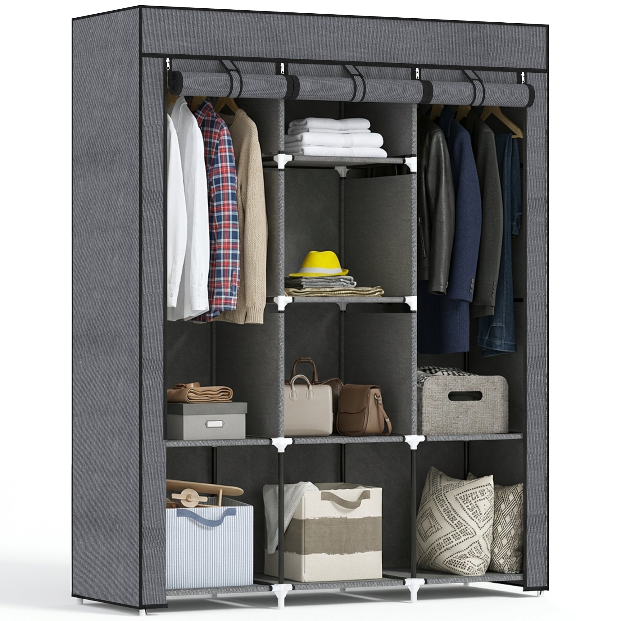 Armoire penderie en tissu – 125 × 43 × 162,5 cm – vue 7