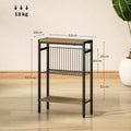Table d’appoint noire 43×18 cm, 3 niveaux, 12 kg, hauteur env. 62,5 cm