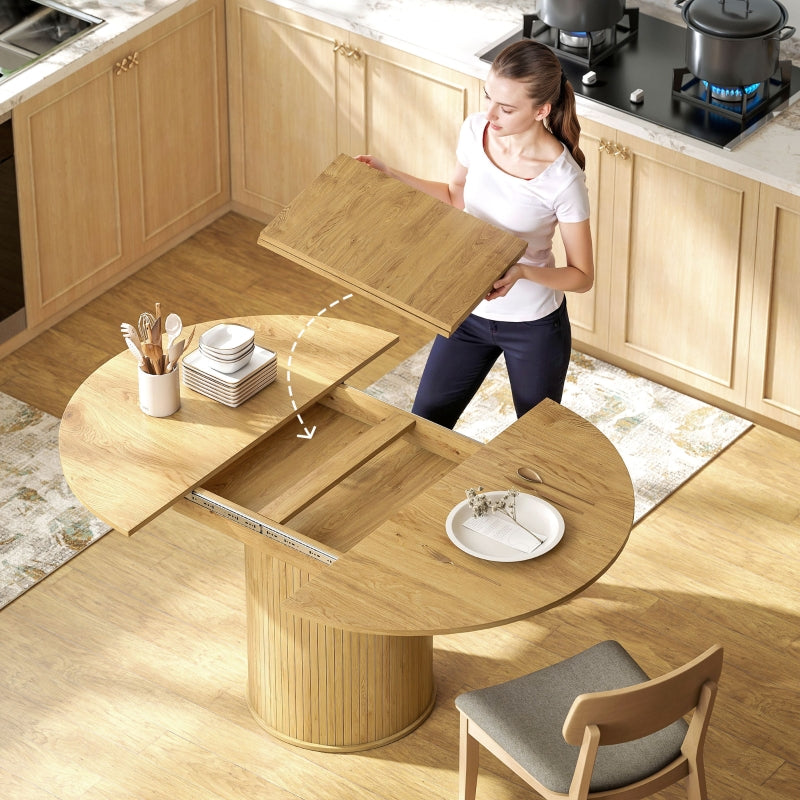 Table à manger extensible 6 à 8 personnes 110–150 cm