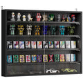 Vitrine murale noire à portes coulissantes 80 cm