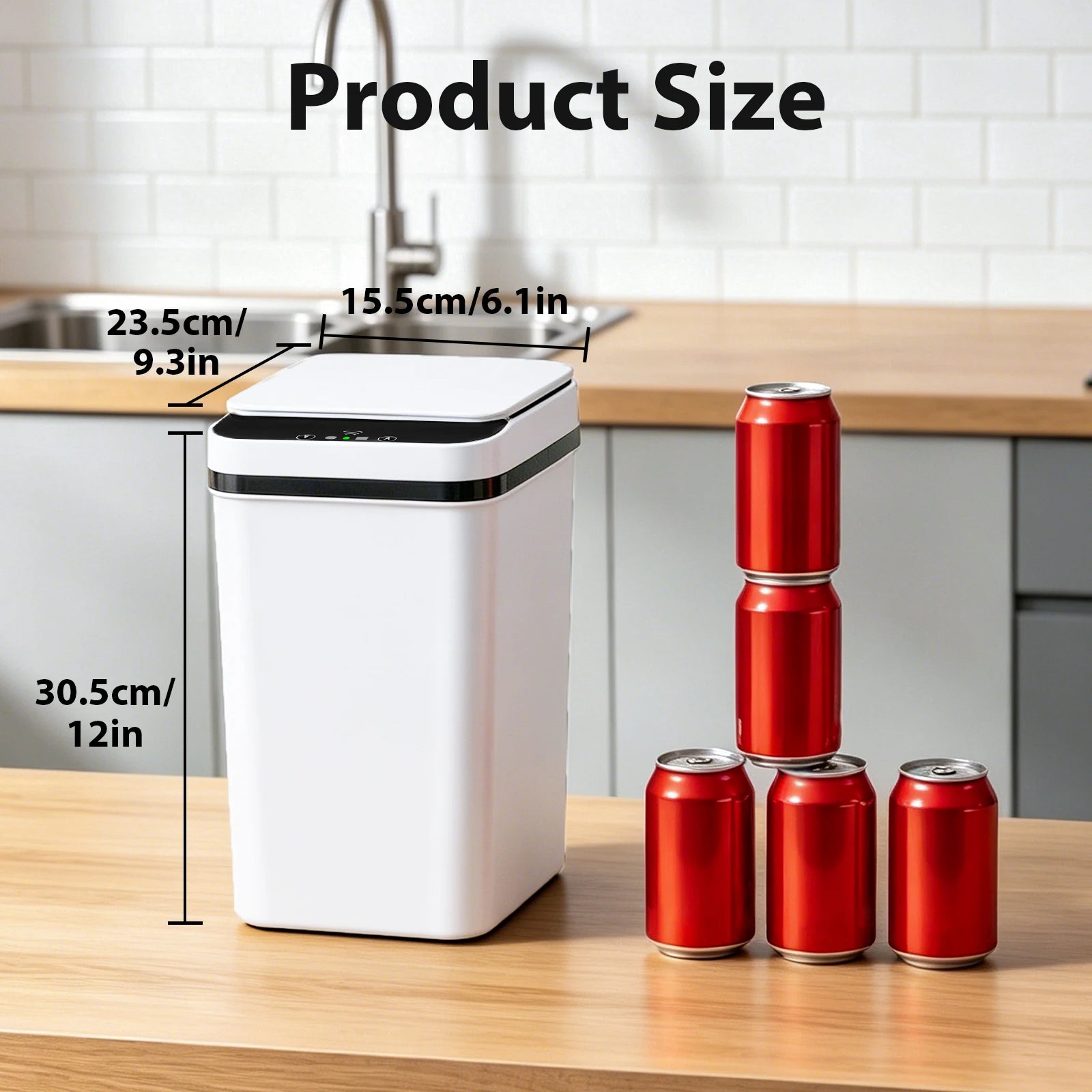 Poubelle automatique à capteur 12 L