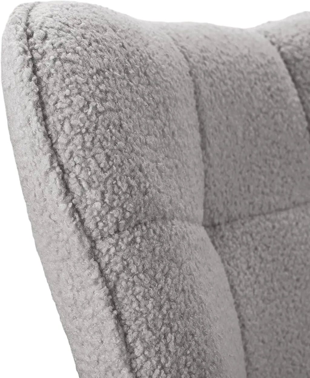 Fauteuil à bascule d’allaitement en tissu bouclé