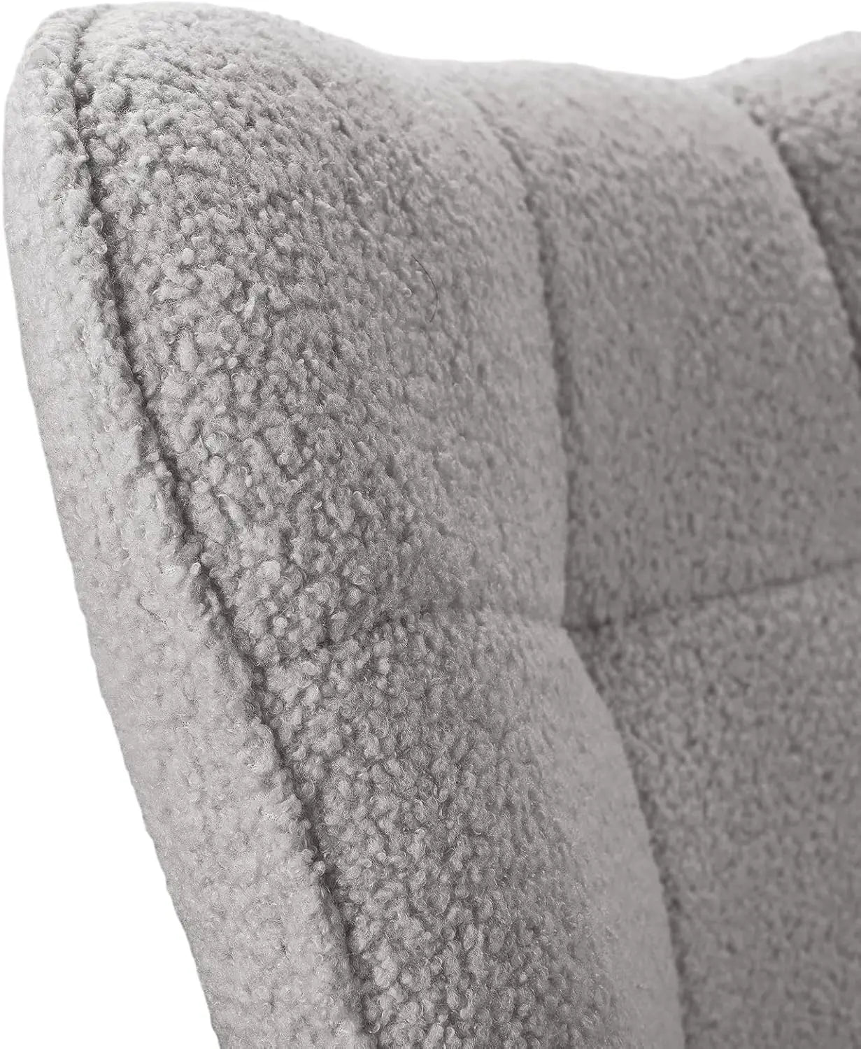 Fauteuil à bascule d’allaitement en tissu bouclé