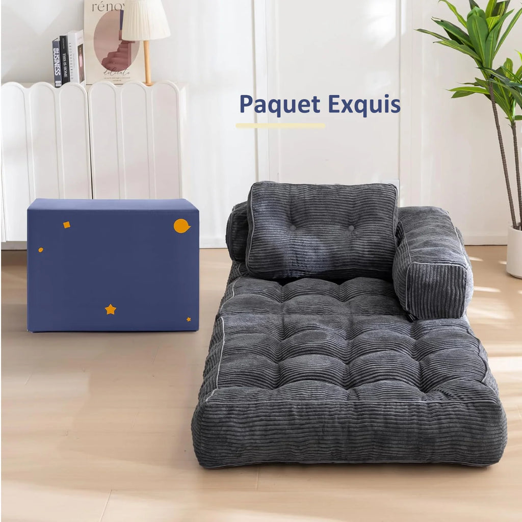 Fauteuil-lit pliable avec oreiller 170 × 85 cm
