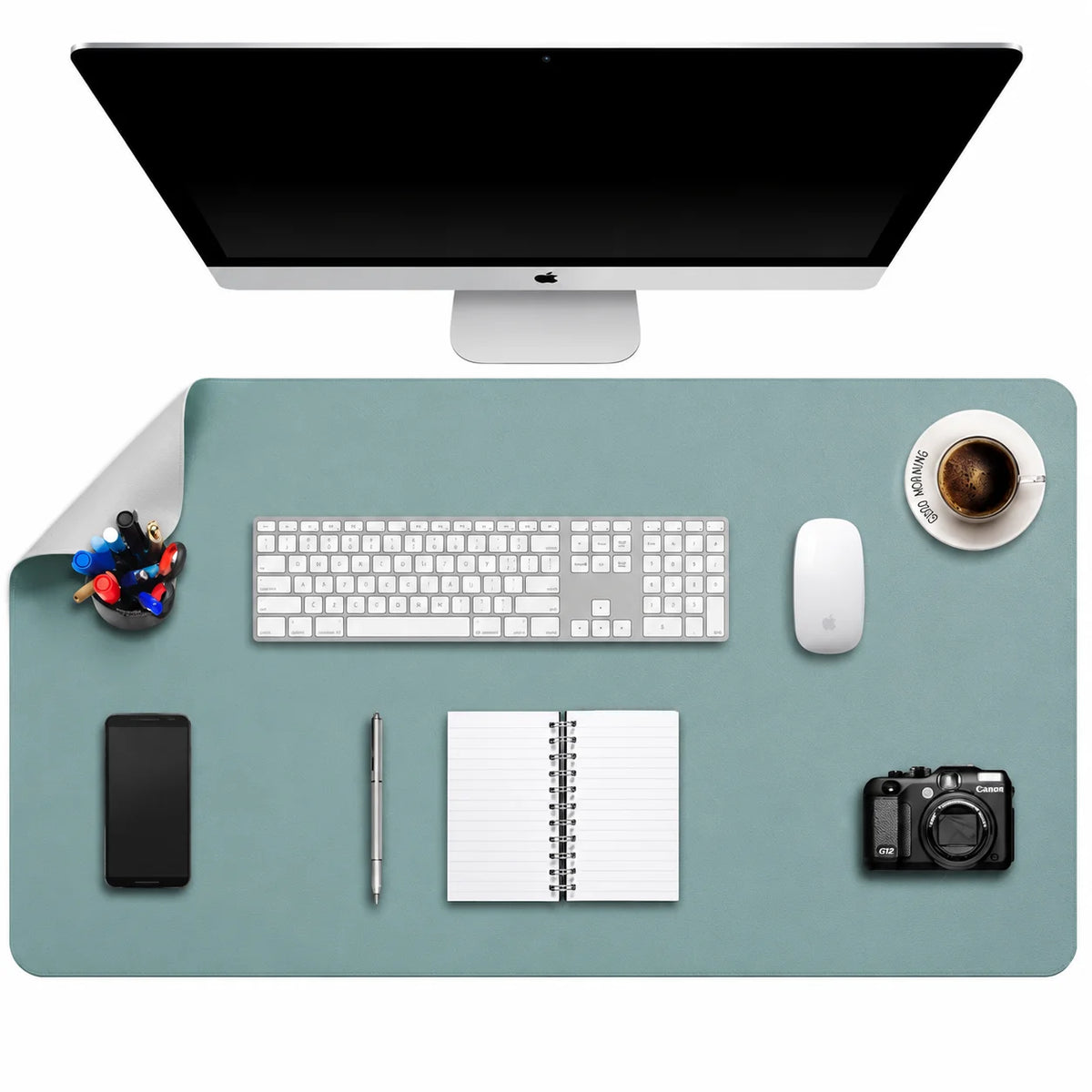 Sous-main de bureau 80 × 40 cm, aspect cuir – vue 6