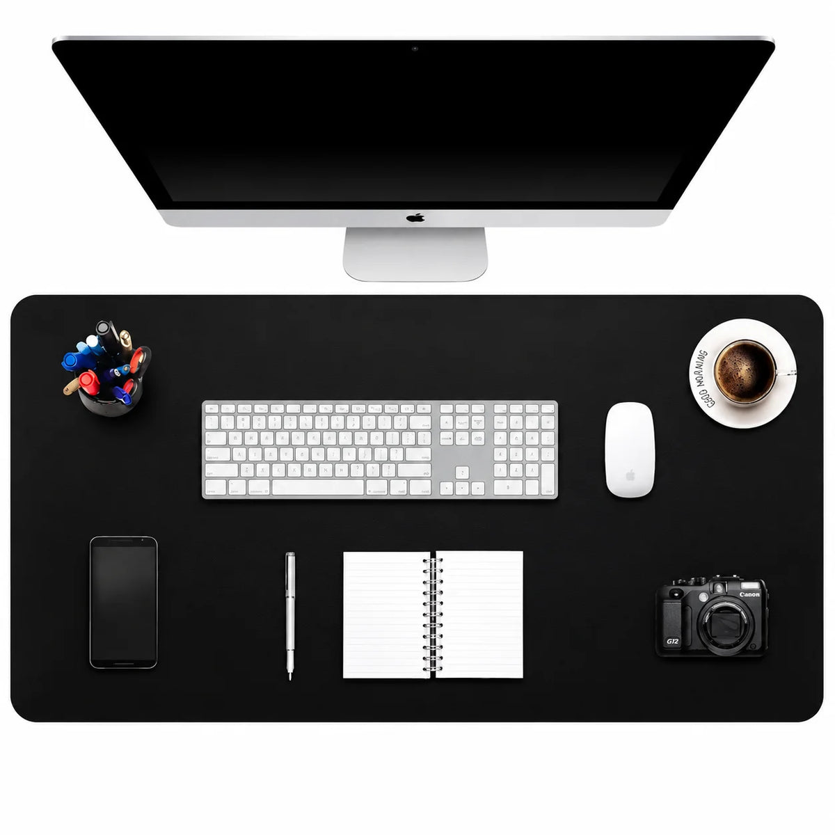 Sous-main de bureau 80 × 40 cm, aspect cuir
