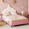 Lit enfant couronne en velours 90 ou 140 × 200 cm