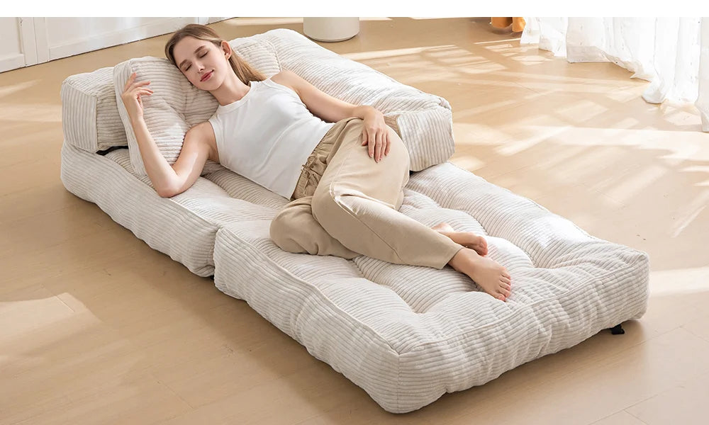 Canapé compact convertible 80 × 80 cm avec accoudoirs