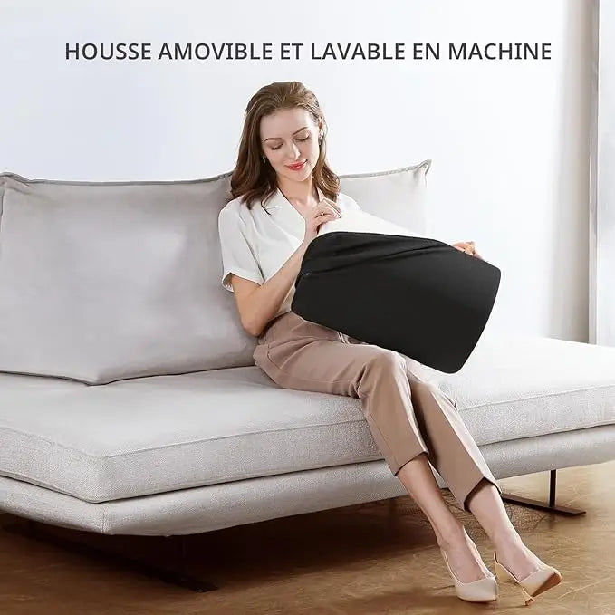Repose-pieds de bureau rembourré à deux hauteurs — housse amovible