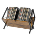 Range-vinyles en métal et effet bois, jusqu’à 80 disques — Noir
