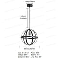 Suspension cage en métal pour ampoule E27 – vue 6