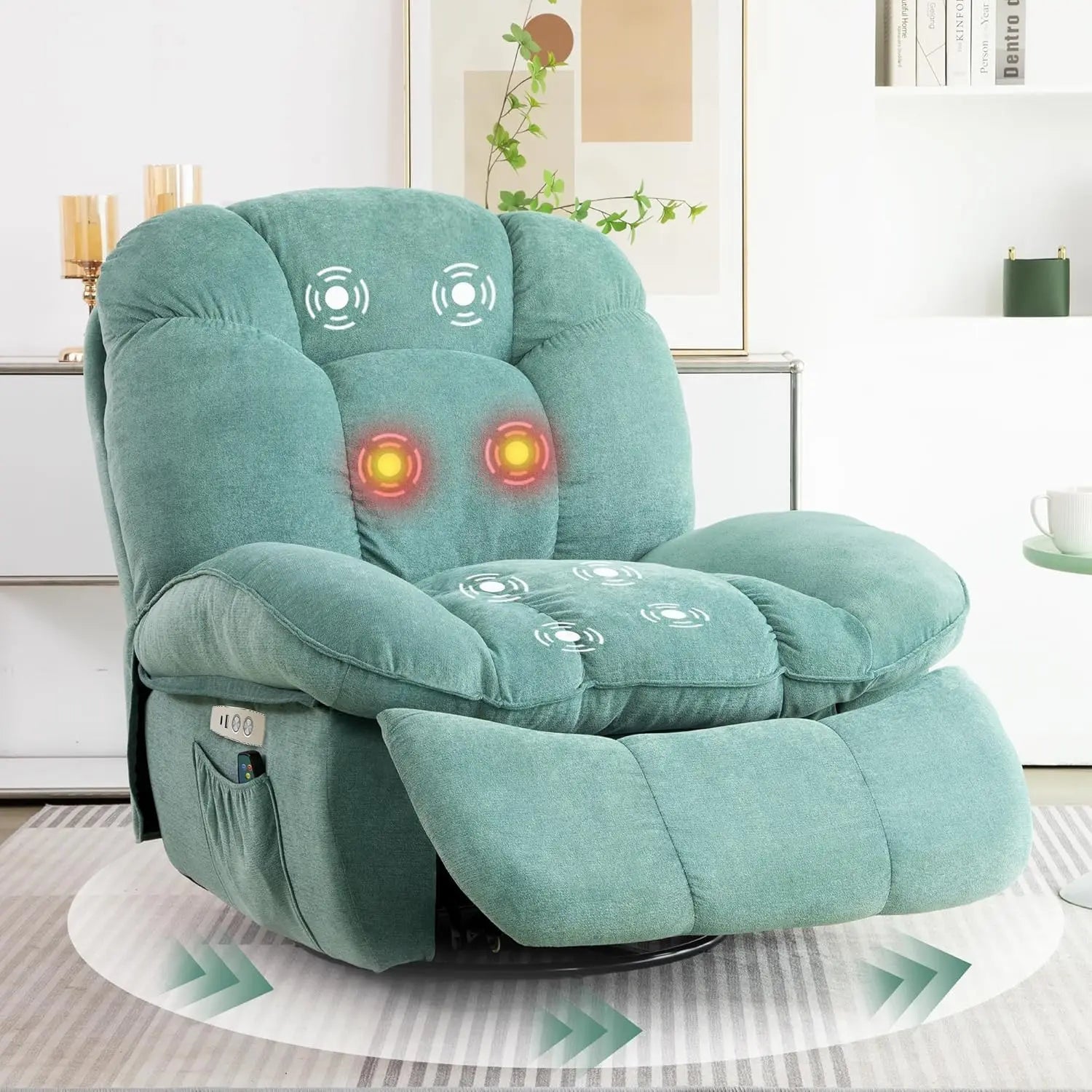 Fauteuil à bascule électrique massant et chauffant
