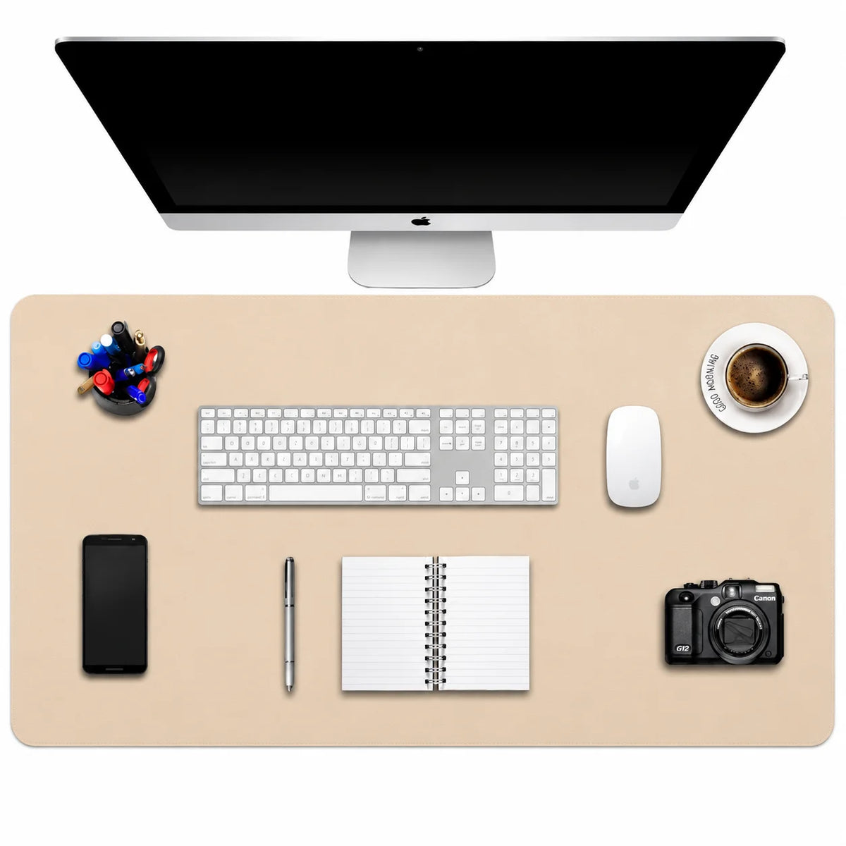 Sous-main de bureau 80 × 40 cm, aspect cuir – vue 2