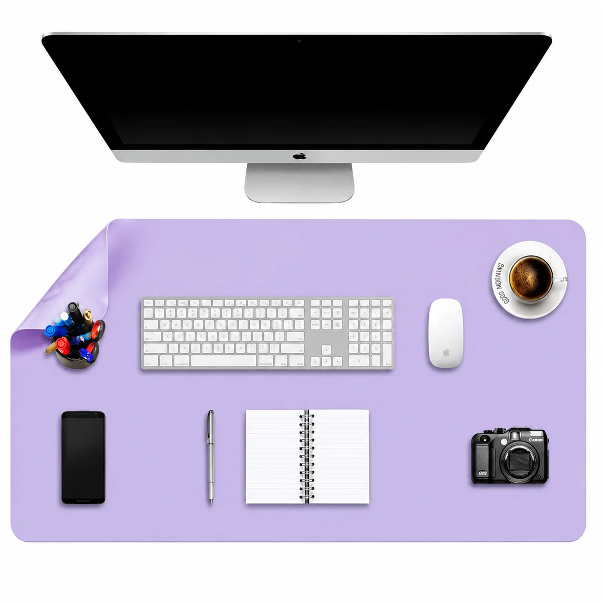 Sous-main de bureau 80 × 40 cm, aspect cuir – vue 4