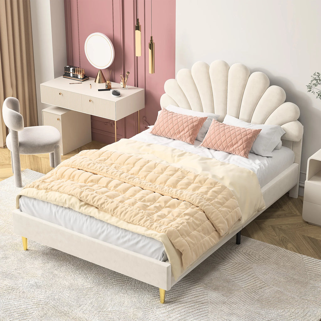 Lit enfant tête de lit fleur 90 ou 140 × 200 cm