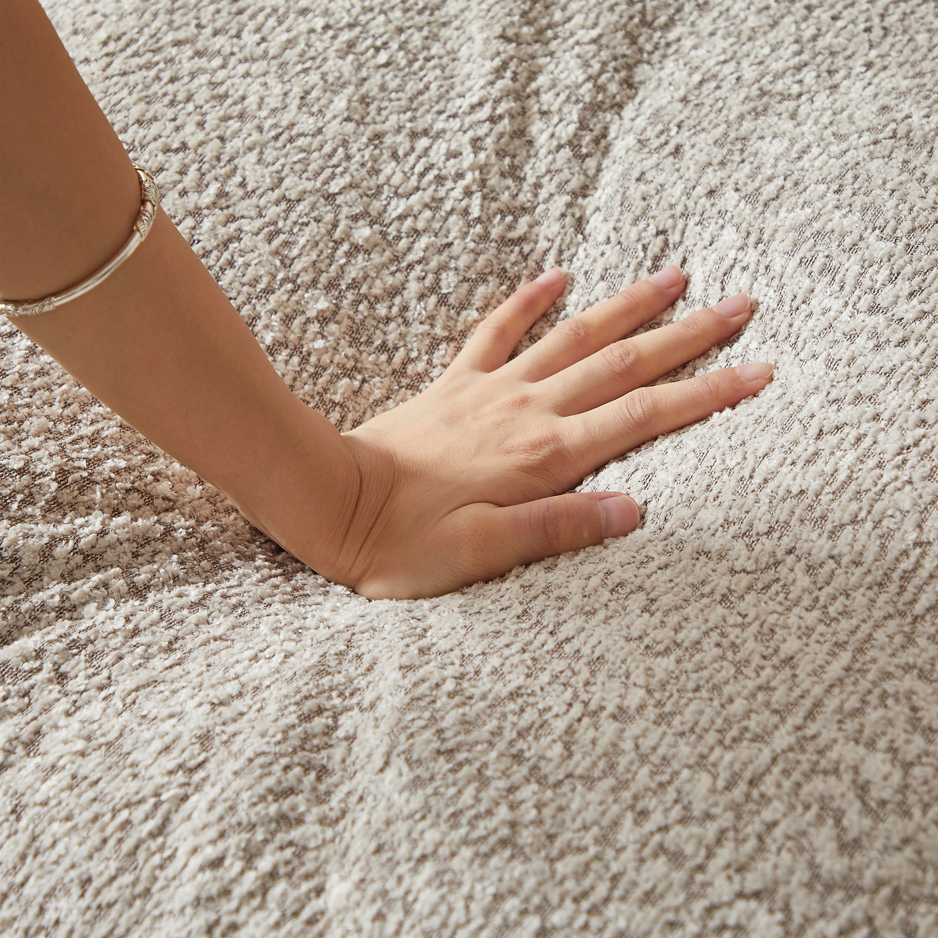 Canapé modulable en chenille avec méridienne réversible