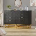 Commode noire 4 tiroirs à motif arbre 60 × 40 × 79 cm