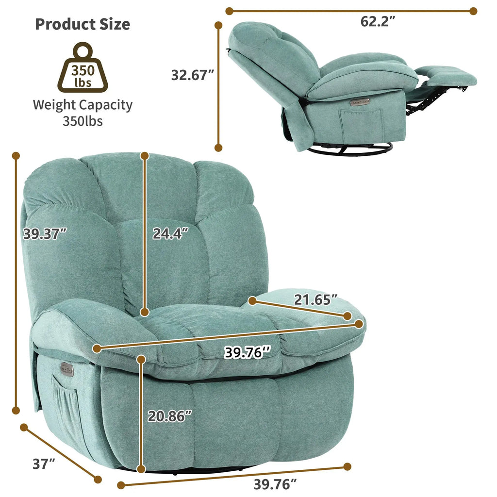 Fauteuil à bascule électrique massant et chauffant