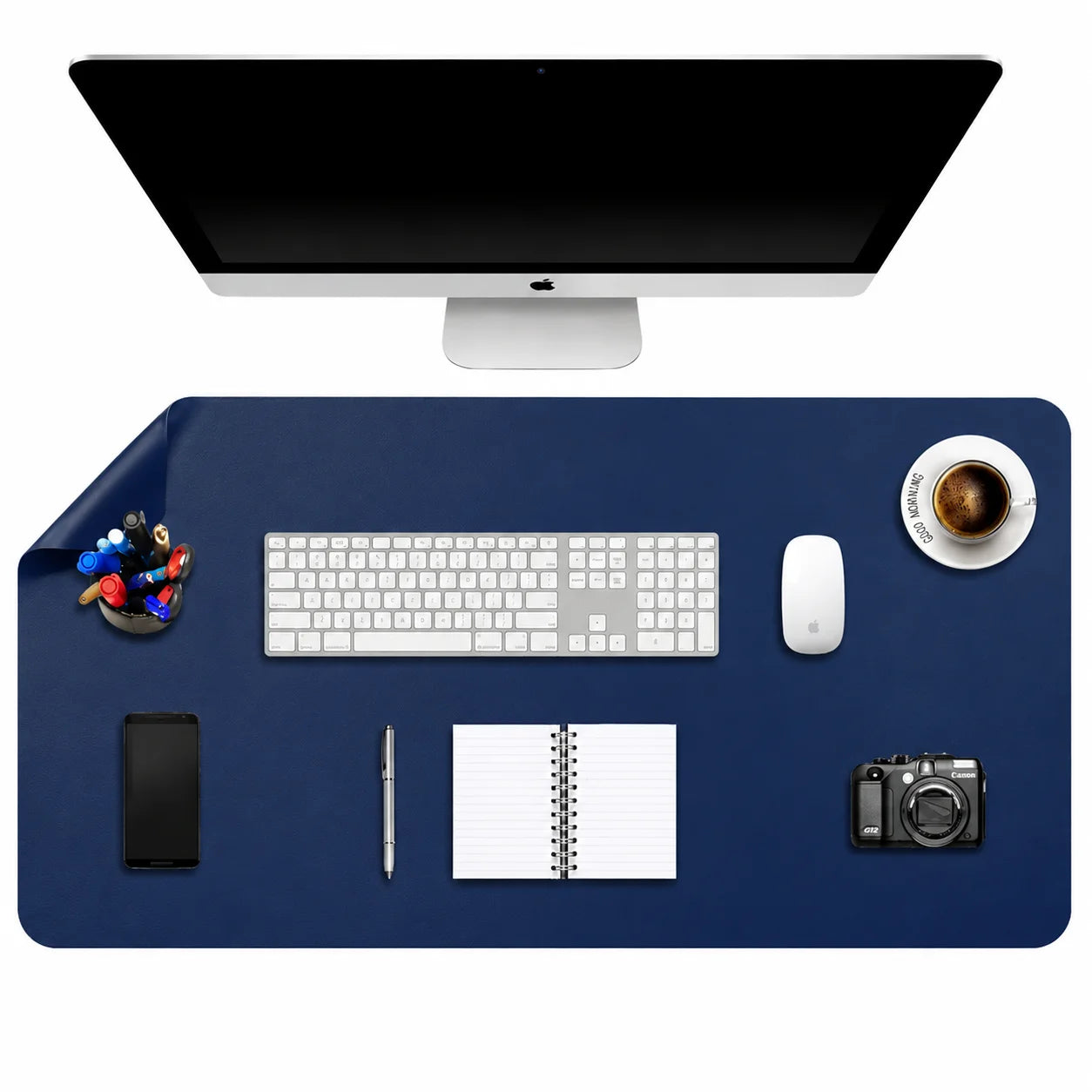 Sous-main de bureau 80 × 40 cm, aspect cuir – vue 7