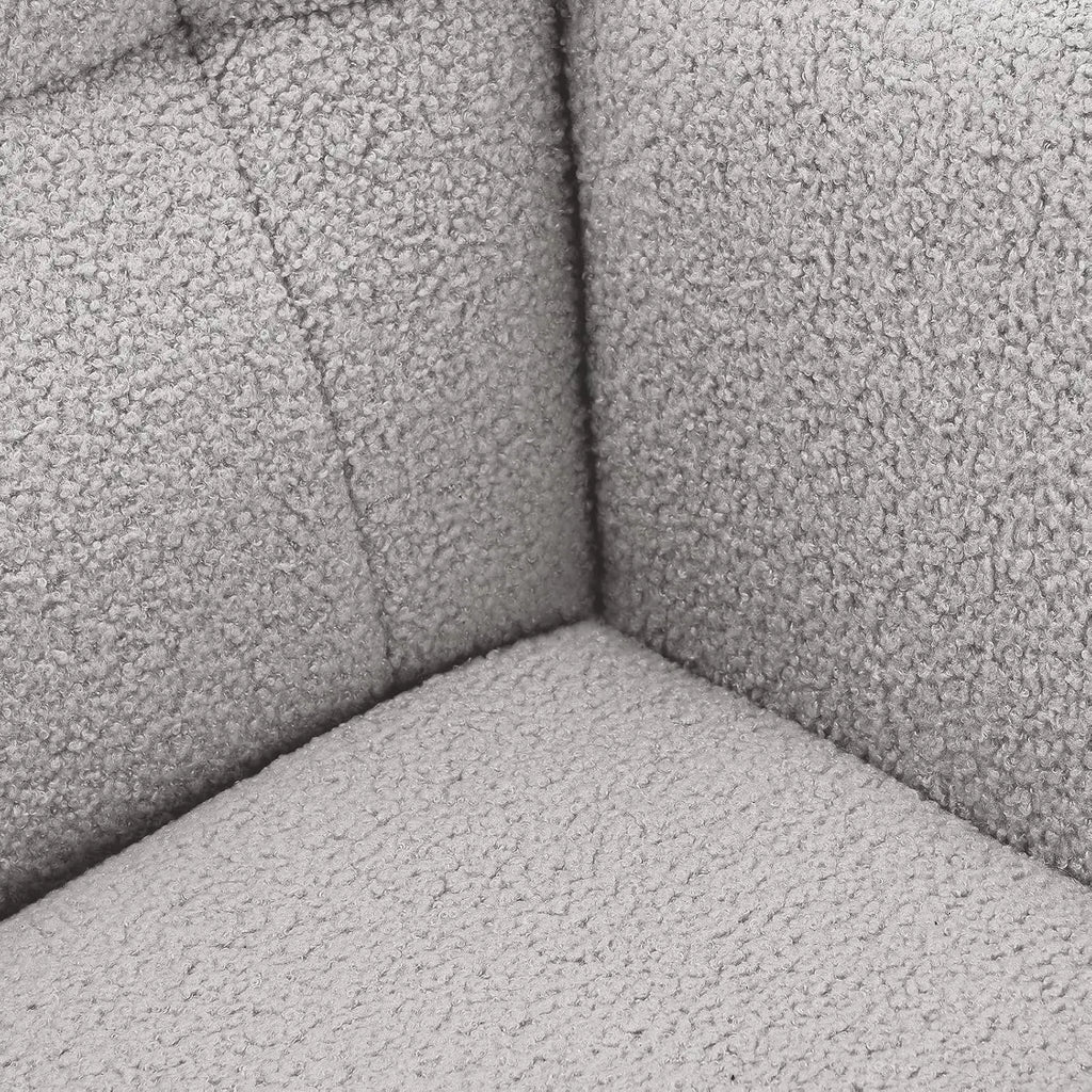 Fauteuil à bascule d’allaitement en tissu bouclé