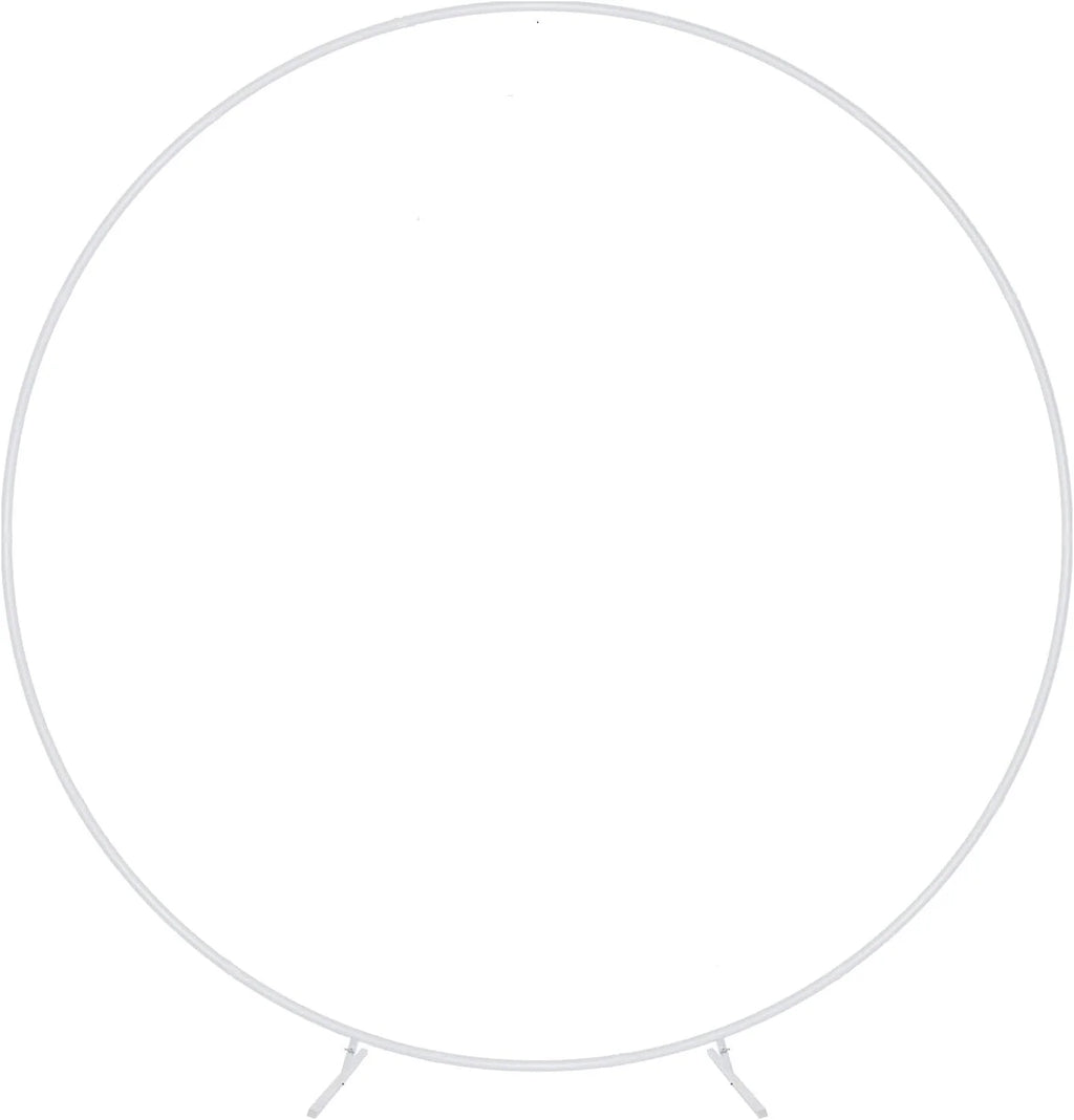 Arche circulaire de cérémonie en métal : variante blanche seule.
