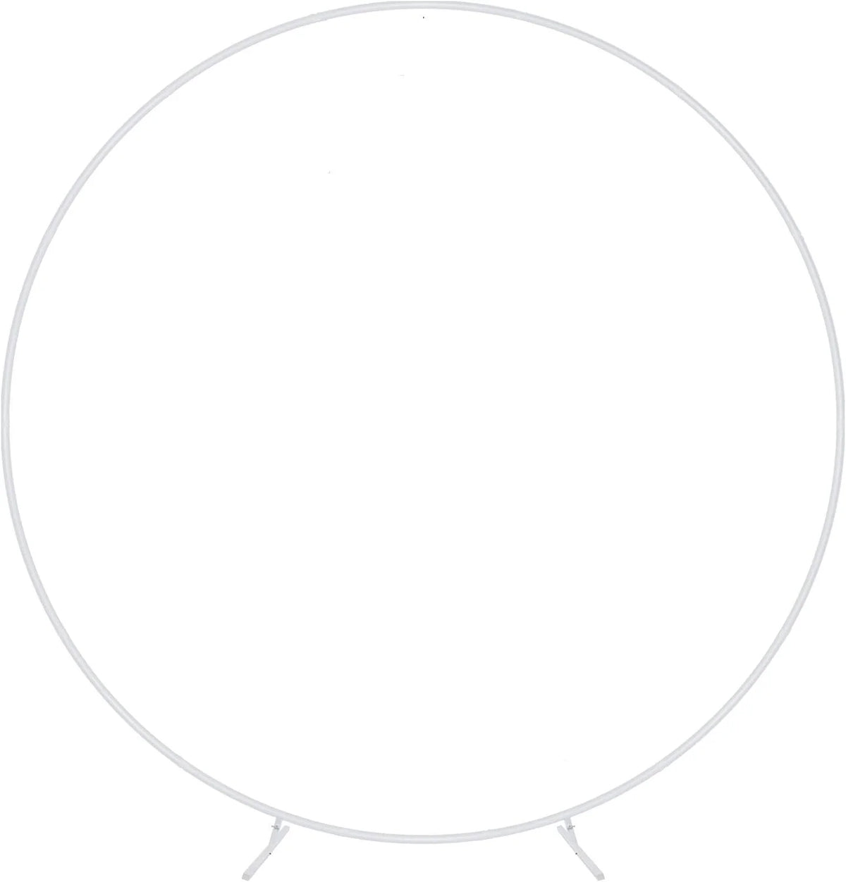 Arche circulaire de cérémonie en métal : variante blanche seule.