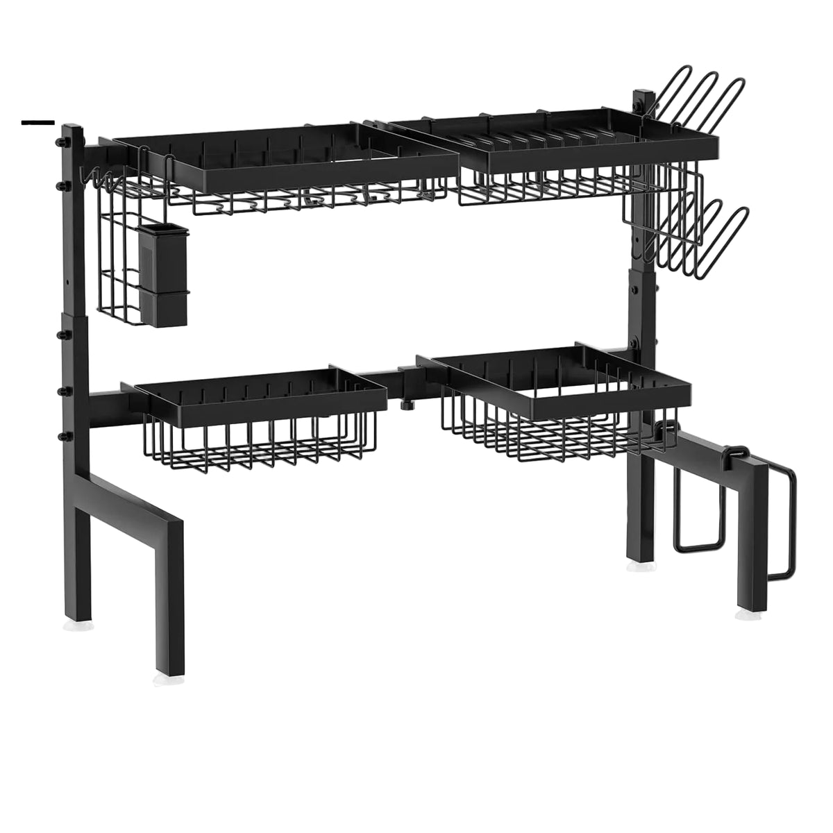 Égouttoir au-dessus de l’évier extensible, 66 à 85 cm — schéma des réglages et dimensions
