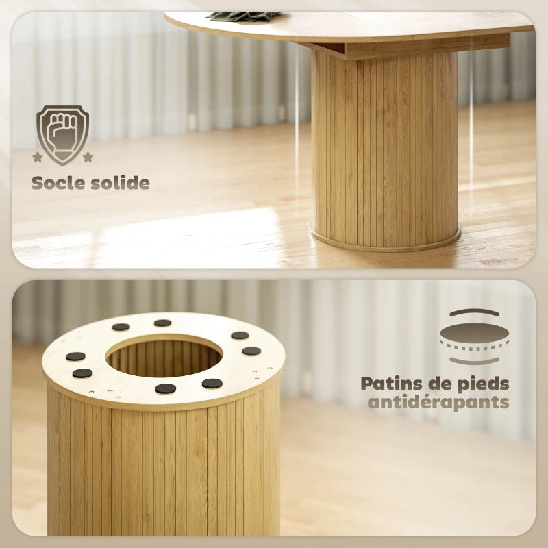 Table à manger extensible 6 à 8 personnes 110–150 cm