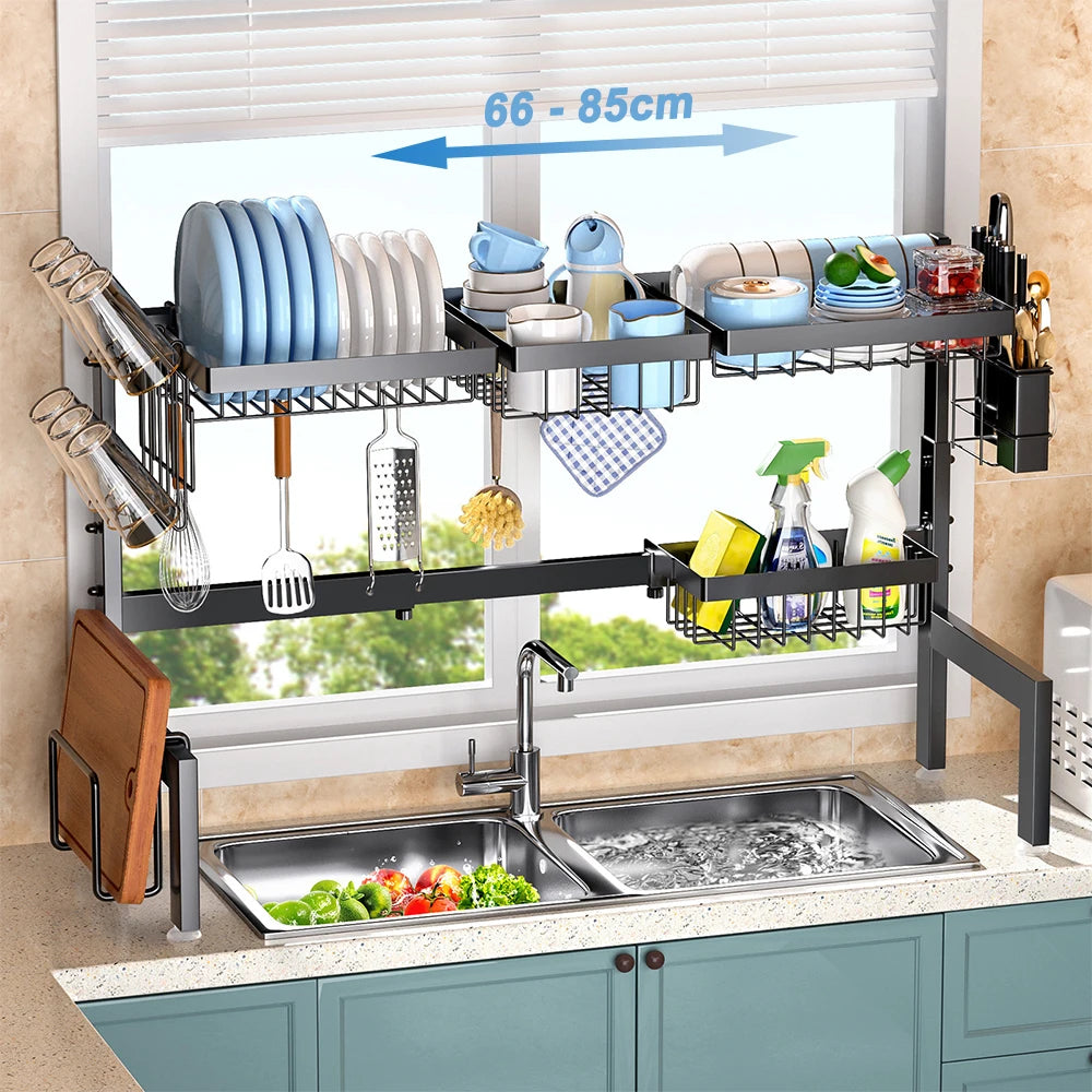 Égouttoir au-dessus de l’évier extensible, 66 à 85 cm — largeur extensible de 66 à 85 cm
