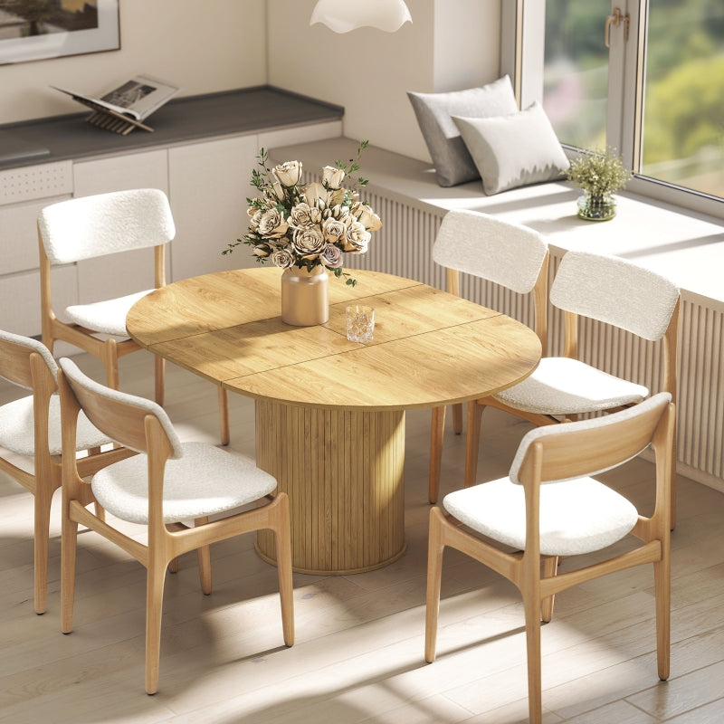 Table à manger extensible 6 à 8 personnes 110–150 cm