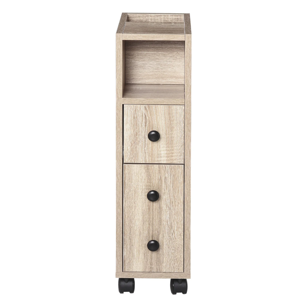 Meuble étroit de salle de bain à roulettes 18 cm