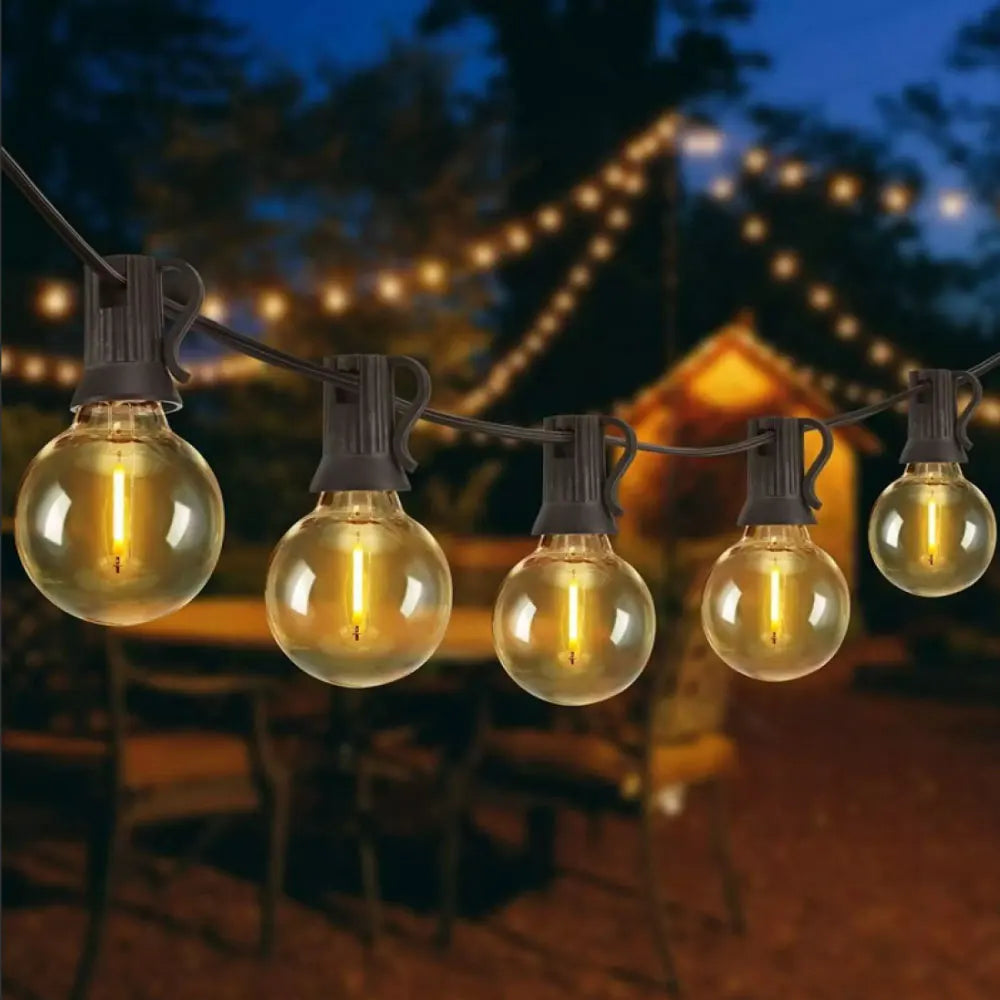 Guirlande solaire LED G40, rechargeable par USB – IP44
