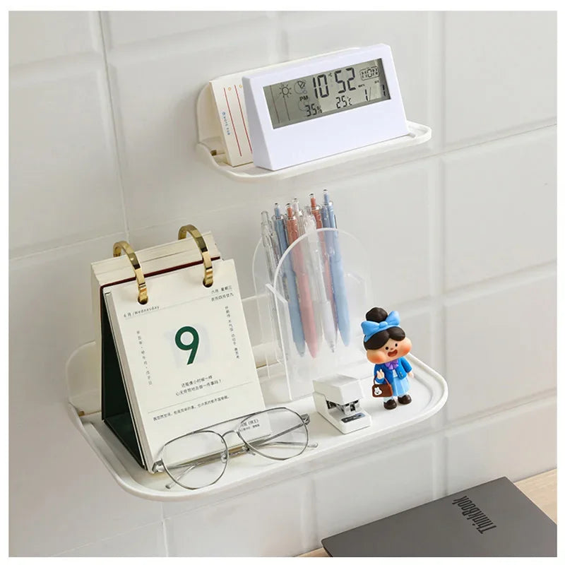 Étagère murale pliable de salle de bain sans perçage