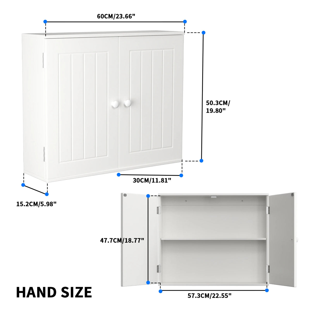 Armoire de rangement étroite blanche pour salle de bain, illustration 4