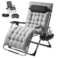 Chaise longue zéro gravité pliable avec coussin