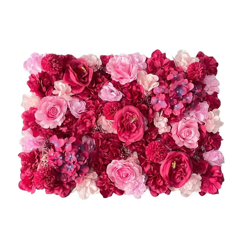 Panneau floral rose et rouge