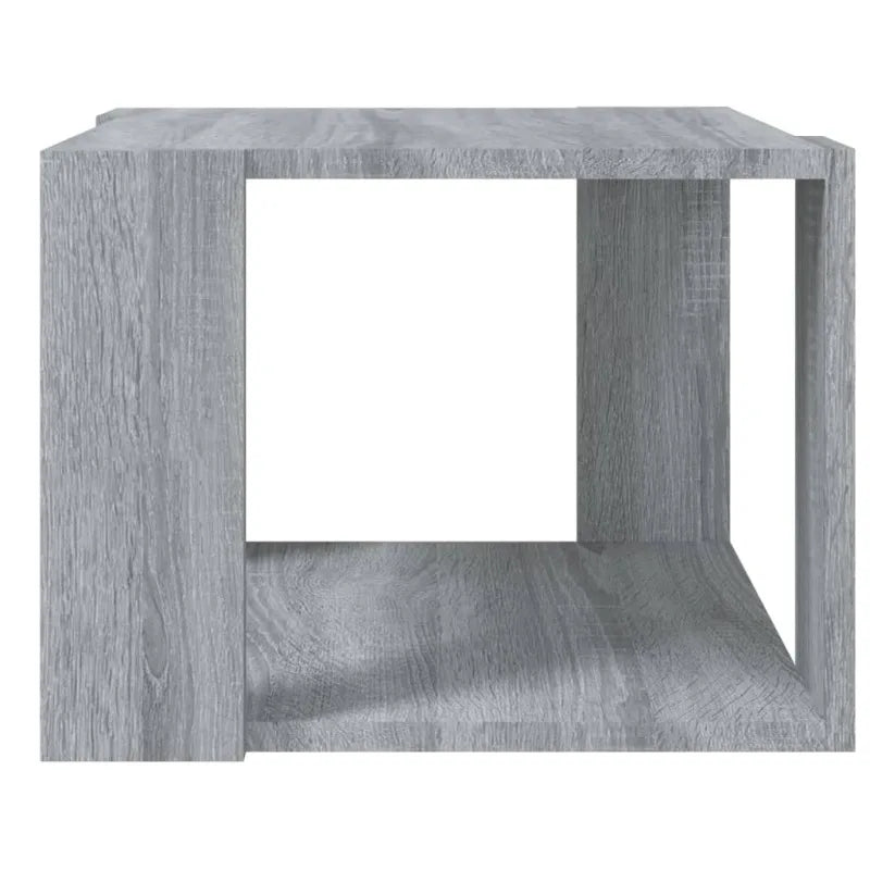 Table basse cube gris Sonoma 40 × 40 × 30 cm — structure ouverte