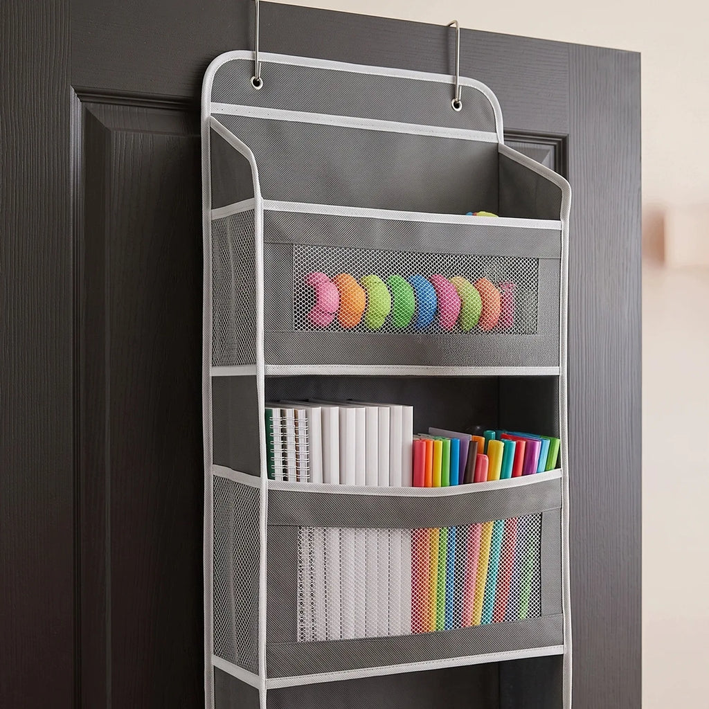 Organisateur de porte gris à 5 niveaux