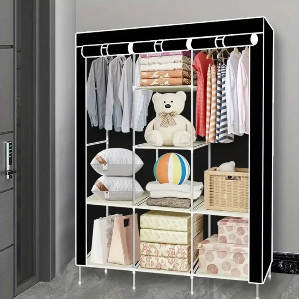 Armoire en tissu avec penderie 126 × 44 × 170 cm