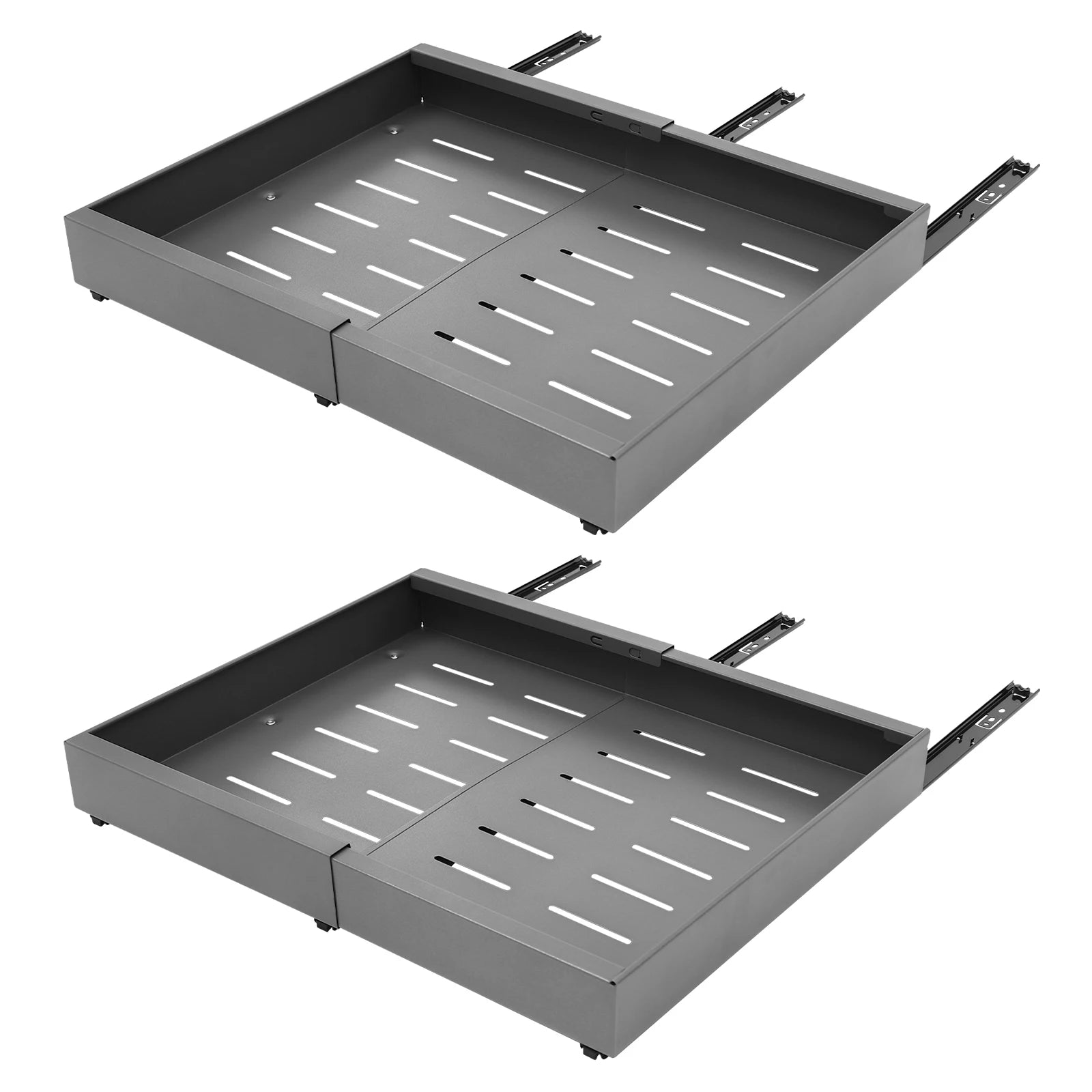 Tiroir de rangement extractible et extensible sans perçage
