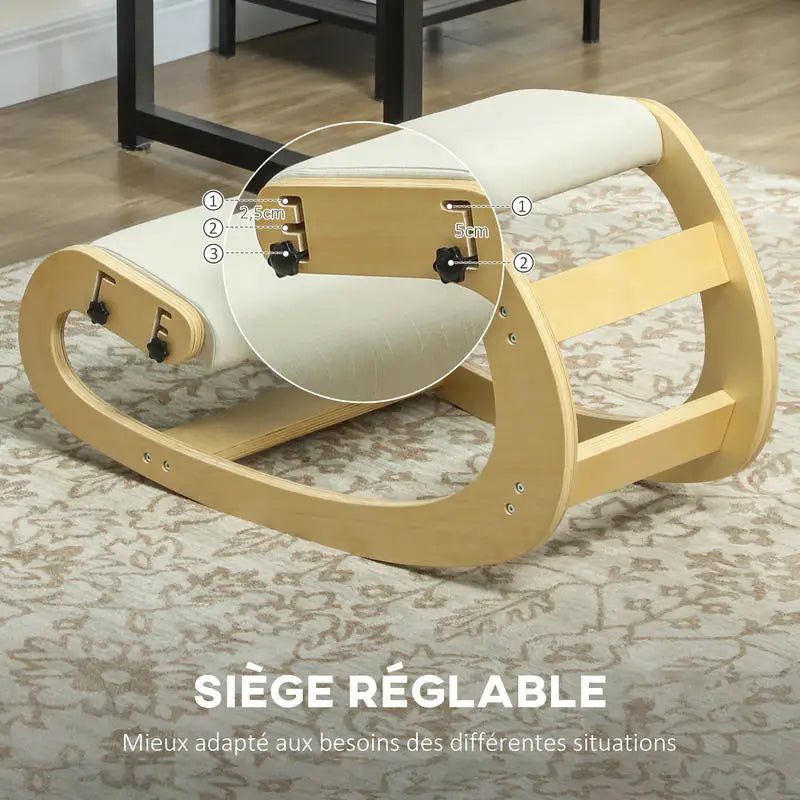 Chaise ergonomique à genoux avec fonction bascule