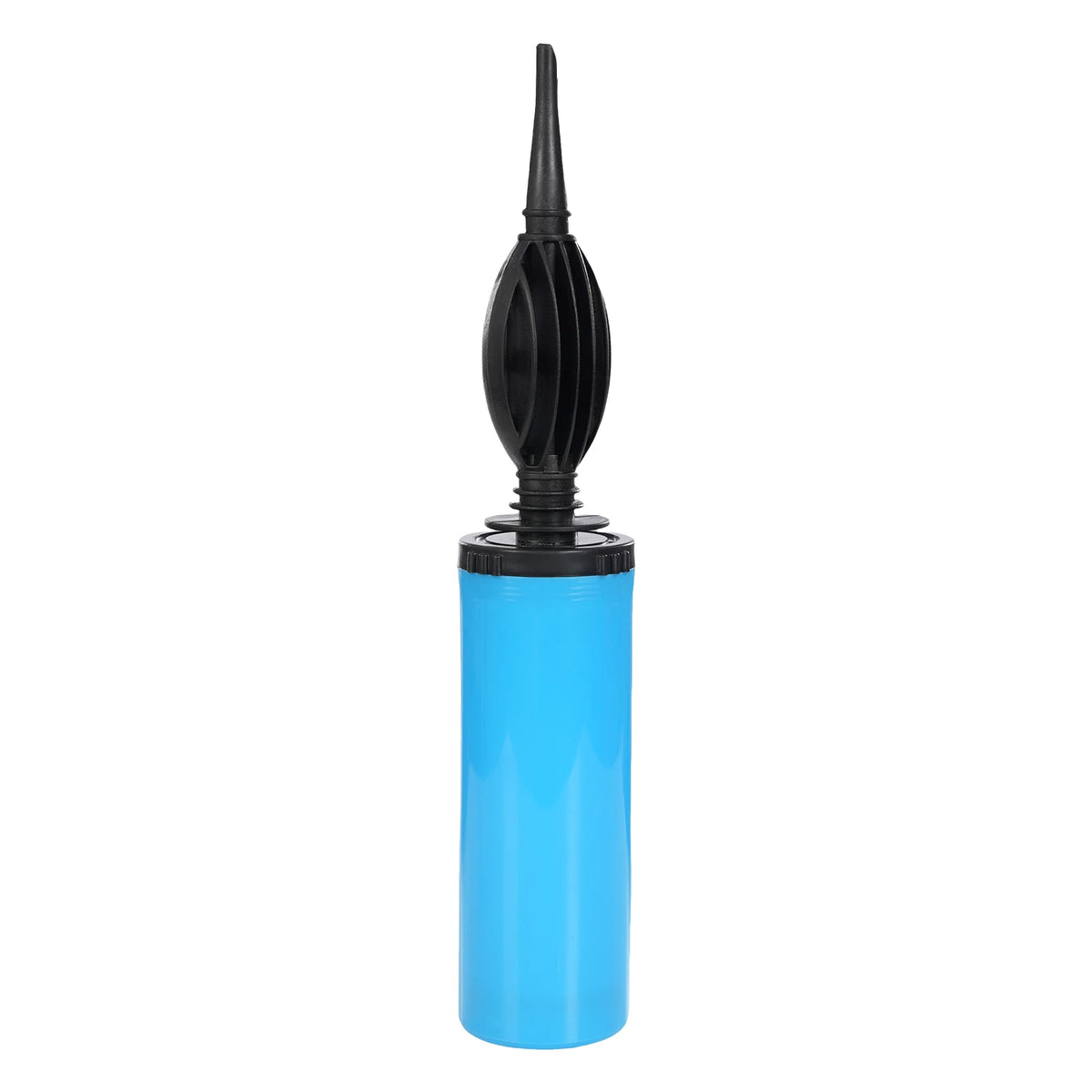 Accessoire pour ballon: pompe cylindrique bleue avec embout noir
