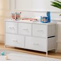 Commode en tissu à 5 tiroirs avec cadre en acier