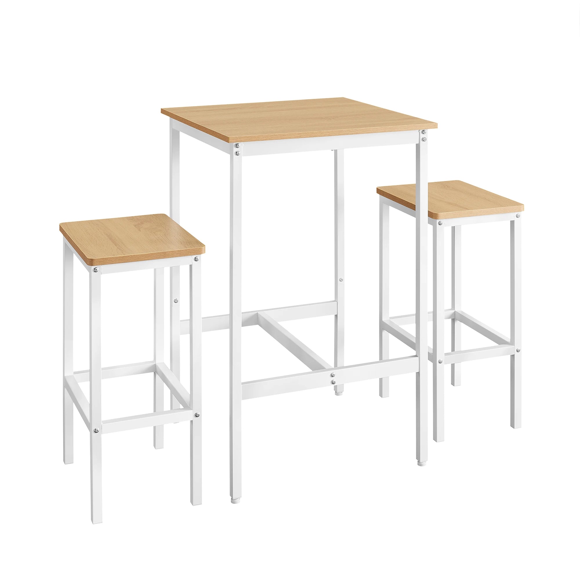 Ensemble table de bar avec 2 tabourets